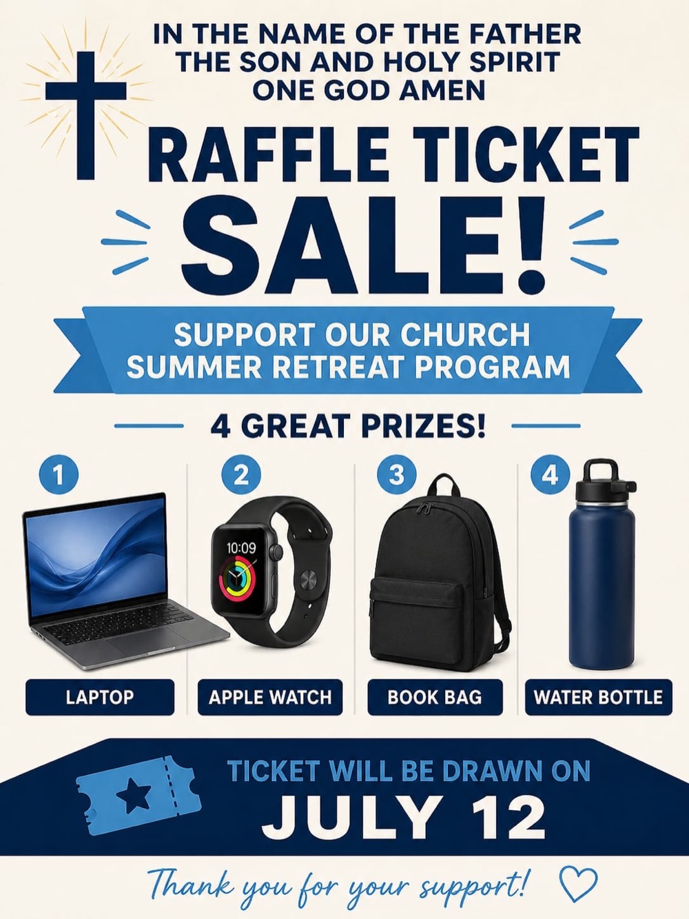 Raffle Ticket Sale - Support Our Summer Retreat